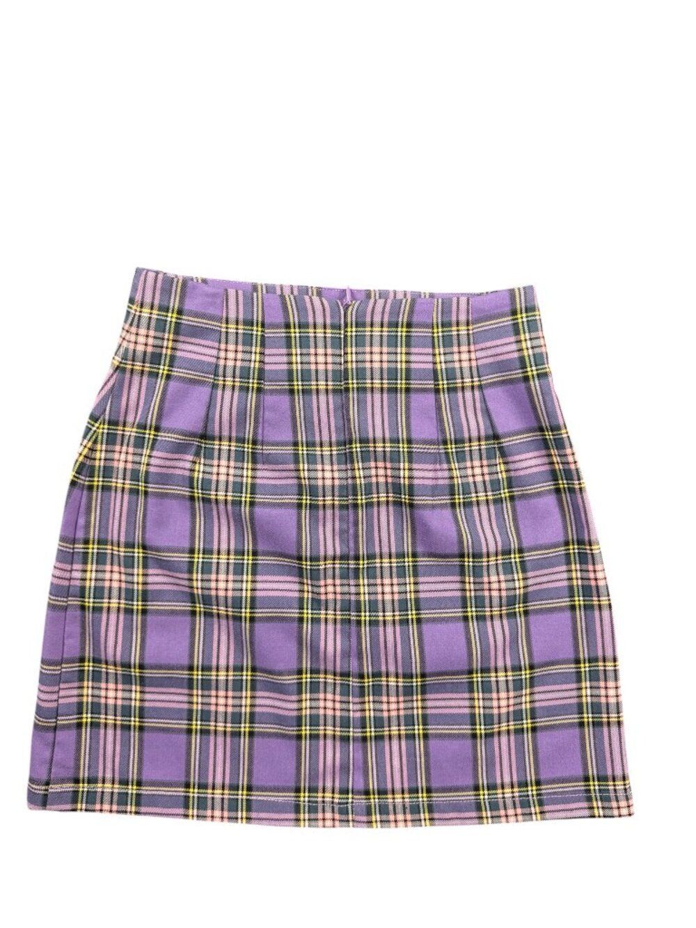 Brandy Melville John Galt Plaid Mini Skirt Purple Y2K Preppy